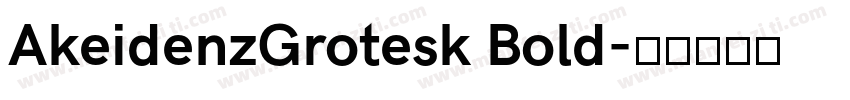 AkeidenzGrotesk Bold字体转换